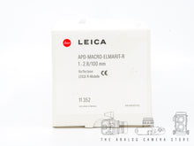 Afbeelding in Gallery-weergave laden, Not sold out, email for info how to order | Leica Apo Macro Elmarit-R 100mm 2.8 ROM | BOXED